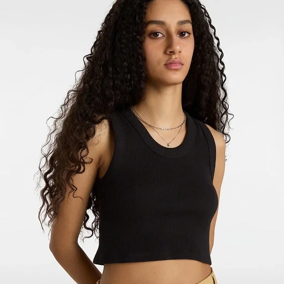 Vans Black Ribbed Cropped Tank - Picture 2 of 2